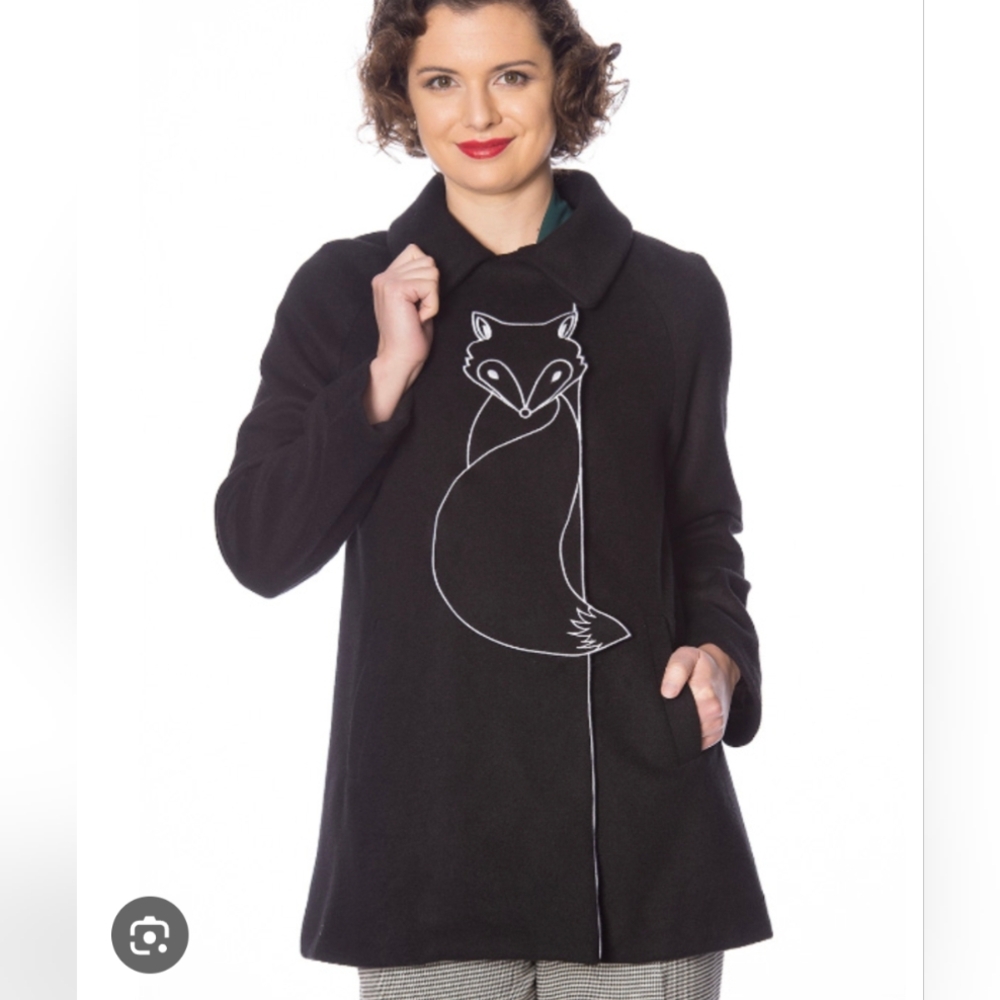 Rotal Monk Foxy Wool Swing Coat, M / 12
